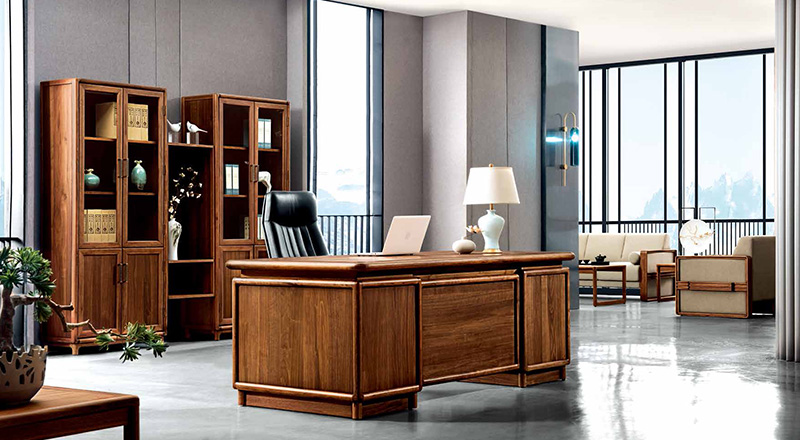 設計精巧全實木老板總裁辦公室班台- 旭日東升係列 設計精巧全實木老板總裁辦公室班台- 旭日東升係列