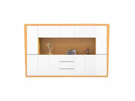 現代鋼木結合開放金柚木總經理辦公室大文件櫃P01S32 現代鋼木結合開放金柚木總經理辦公室大文件櫃P01S32