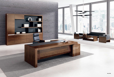 小山紋胡桃木皮總裁用簡約大班台UN-01D28 小山紋胡桃木皮總裁用簡約大班台UN-01D28